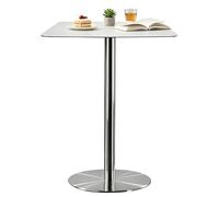 Table de bar de style moderne, tables d'appoint de balcon, table carrées en acier inoxydable pour salle à manger commerciale/jardin extérieur/arrière-cour, hauteur 75cm 95cm 105cm(50x50x75cm)