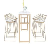Table de bar de style nordique pour la maison, le salon, table longue, idéale pour les magasins de thé au lait et de desserts, chaises non incluses, meubles de café modernes