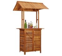 Table de bar d'extérieur avec toit - VIDAXL - 45909 - Bois d'acacia - Marron - Rectangulaire