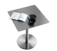 Table de bar en acier inoxydable - Table de cocktail de bistrot de pub ronde/carrée de 40/50/60/70/80cm - Tables de cuisine petit-déjeuner salle à manger, hauteur 75/95/105cm(Square,60x60x95cm)