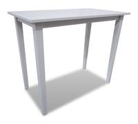 Table de Bar en Bois Blanc Table de Salle à Manger Table de Cuisine vidaXL