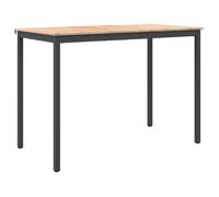 Table de bar en bois de pin massif - vidaXL - Naturel - 150x80x105 cm - Poutre en H - Pieds en métal - Usage intérieur