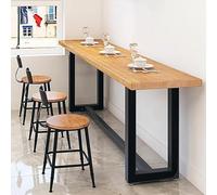 Table de bar en bois massif de style ferme, table de salle à manger longue et étroite, table haute rectangulaire pour vitrine de café ou petit espace, table de comptoir rustique (55,1 x 15,7 x 29,5 cm