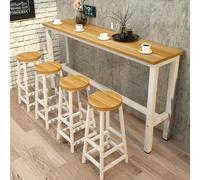 Table de bar en bois, table console rectangulaire, table de salle à manger à hauteur comptoir, table de bar longue pour petit déjeuner, table basse pour balustrade de balcon, 120 x 30 x 100 cm (L x l
