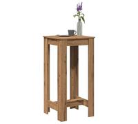 Table de bar en chêne artisanal, 51 x 50 x 103,5 cm, matériau dérivé du bois, idéale comme table de cuisine pour les salles à manger confortables ou comme table mange-debout polyvalente