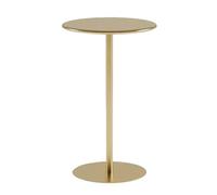 Table de bar en métal pour maison, bistrot, pub, table ronde, pour cocktail, café, thé, salle à manger, cuisine, bureau, canapé, petite table d'appoint, table de chevet, blanc, noir, doré, 60 x 60 x