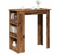 vidaXL Table de bar et étagère de rangement vieux bois 102x50x103,5 cm 856762