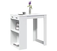 Table de Bar Étagère Rangement Bistrot Comptoir Maison Bois d'Ingénierie vidaXL
