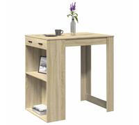 Table de Bar Étagère Rangement Bistrot Comptoir Maison Bois d'Ingénierie vidaXL
