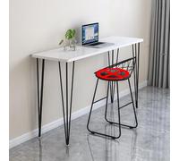 Table de bar étroite longue et haute en bois massif - Table de bar rectangulaire - Table de bar créative à bord vivant - Table de salle à manger spacieuse pour cuisine, salle à manger, table basse