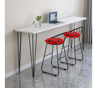 Table de bar étroite longue et haute en bois massif - Table de bar rectangulaire - Table de bar créative à bord vivant - Table de salle à manger spacieuse pour cuisine, salle à manger, table basse