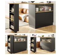 table de bar extensible table de bistrot petite table de cuisine table haute pour bar de maison avec rangement,rotation à 360 °