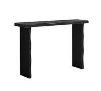 Table de bar fine noire pour comptoir de cuisine, table de salle à manger, table de bistrot pour salle à manger, salon et terrasse - 80 x 25 x 80 cm