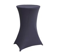 Table De BAR Haute Bistrot Fête Avec Housse Ø 60cm Pliante + Gris