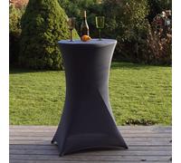 Table De BAR Haute Bistrot Fête Avec Housse Ø 60cm Pliante + Gris