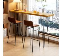 Table de bar haute rectangulaire étroite pour salle à manger et loisirs, idéale pour les cafés et les bistrots, design rabattable, tabouret non inclus