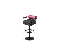 Table de bar industrielle en acier inoxydable et tabourets hauts - Bureau moderne en métal pour salon et bistrot