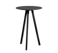 Table de bar linoléum Copenhague CPH20 2.0 Ø70cm water-based black lacquered oak base