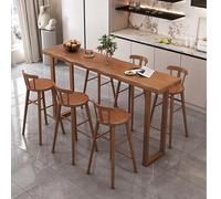 Table de bar longue, table de pub à hauteur de comptoir en bois, tables de bar de petit-déjeuner de cuisine hautes, table de salle à manger moderne à hauteur de bar(47.2"Lx 15.7"W x 41.3"H)