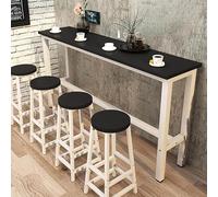 Table de bar moderne en bois, console rectangulaire de 160 cm, table de salle à manger pour cuisine, petit déjeuner, balcon, design fonctionnel élégant