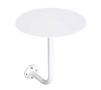 Table de bar murale de type L, tables de boisson à café, table de salle à manger de cuisine en fer entièrement métallique, tables de pub de bistro à cocktails, noir rouge blanc(Blanc,40x40x45cm)