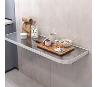 Table de bar murale pliante pour petit déjeuner - Peu encombrante - Table de salle à manger pour petites cuisines - En acier inoxydable brossé 304 - Table de travail suspendue de 101,6 cm