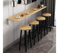 Table de bar murale pour cuisine - Peu encombrante - Bureau suspendu pour petits espaces - Station de travail compacte et pliable - Meuble de bureau moderne idéal pour les zones limitées