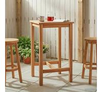 Table de bar Naturel Bois de teck massif Mobilier moderne café cuisine vidaXL vi