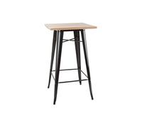 Table de Bar Noire avec Plateau en Bois Bolero Bistro bois G