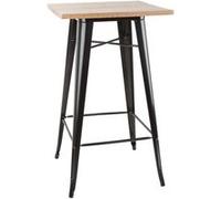 Table de Bar Noire avec Plateau en Bois Bolero Bistro bois G