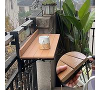 Table de bar pliante à suspendre pour balcon, couleur bois, 80 x 26 cm, parfaite pour les espaces extérieurs, design compact, facile à installer