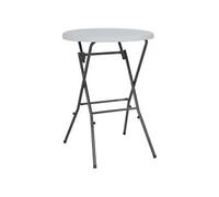 vidaXL Table de bar pliante Blanc 80 x 110 cm PEHD Blanc G