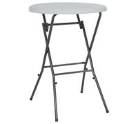 Table de Bar Pliante HDPE Blanc Terrasse Jardin Patio Table Haute vidaXL