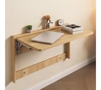 Table de bar pliante murale pour petits espaces Design pliable multifonction Idéal pour la maison, le bureau, la cuisine, la buanderie Beige (63 x 47 cm)