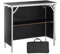 Table de Bar Pliante VEVOR 97,5 x 38,5 cm Portable avec Sac de Transport et Étagère