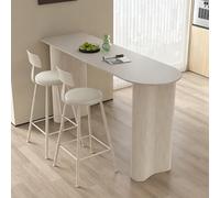 Table de bar pour café et petit-déjeuner, table de bar en pierre frittée | Modern Kitchen Island & Living Room Partition Countertop(120x50x105cm/47.2x19.7x41.3in)
