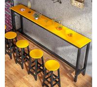 Table de bar pour petit déjeuner, comptoir de café, design industriel avec cadre en métal, gain de place pour restaurant et terrasse