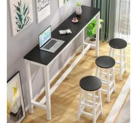 Table de bar pour petit déjeuner, comptoir de café, design industriel avec cadre en métal, gain de place pour restaurant et terrasse