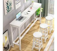 Table de bar pour petit déjeuner, comptoir de café, design industriel avec cadre en métal, gain de place pour restaurant et terrasse