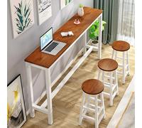 Table de bar pour petit déjeuner, comptoir de café, design industriel avec cadre en métal, gain de place pour restaurant et terrasse