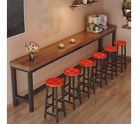 Table de bar rectangulaire de 100,1 cm de haut pour cafés et thé au lait, design créatif vivant, idéale pour balcon et comptoir