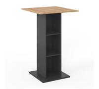 Vicco Table de Bar Rodeo, Anthracite/Chêne de Force doré, 70 x 70 cm