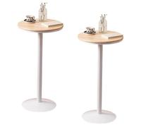 Table de Bar Ronde 55CM Plateau pour Bar à Cocktails Pub Dîner Bistro, Paquet de 2 (105CM H)