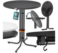 Table de bar ronde Ø70 ou 80 cm pliable haute de 110 cm plateau de table en MDF