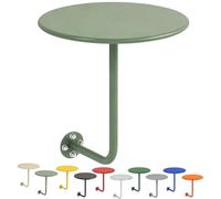 Table de Bar Ronde à Fixation Murale, Mange-Debout Bistrot en Métal, Table à Cocktail Flottante pour Café, Pub, Restaurant et Salon de Thé(Light Green,15.7in/40cm)