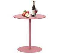 Table De Bar Ronde, avec Poteau Détachable Et Base en Métal, Haute Table De Pub pour 2, pour Le Cocktail De Cuisine À La Maison, Assemblage Facile-Pink Frosted||70x72 cm
