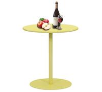 Table De Bar Ronde, avec Poteau Détachable Et Base en Métal, Haute Table De Pub pour 2, pour Le Cocktail De Cuisine À La Maison, Assemblage Facile-Yellow Frosted||48x62 cm