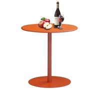 Table De Bar Ronde, avec Poteau Détachable Et Base en Métal, Haute Table De Pub pour 2, pour Le Cocktail De Cuisine À La Maison, Assemblage Facile-Orange||40.5x50 cm