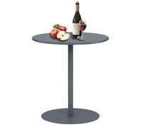 Table De Bar Ronde, avec Poteau Détachable Et Base en Métal, Haute Table De Pub pour 2, pour Le Cocktail De Cuisine À La Maison, Assemblage Facile-Grey Frosted||40.5x50 cm