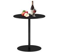 Table De Bar Ronde, avec Poteau Détachable Et Base en Métal, Haute Table De Pub pour 2, pour Le Cocktail De Cuisine À La Maison, Assemblage Facile-Black Frosted||70x72 cm